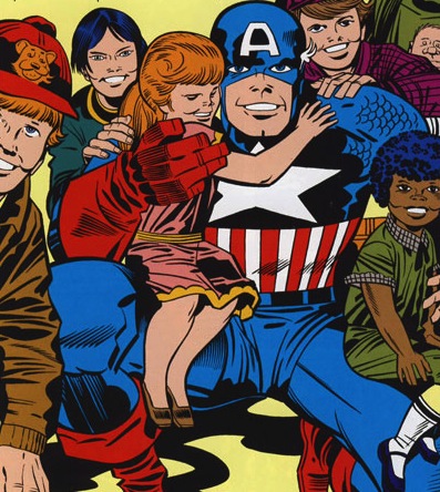 A moment of joy and optimism, from Captain America's Bicentennial Battles (1976) 