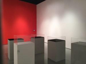 Silent sentinels (empty vitrines waiting to be filled)