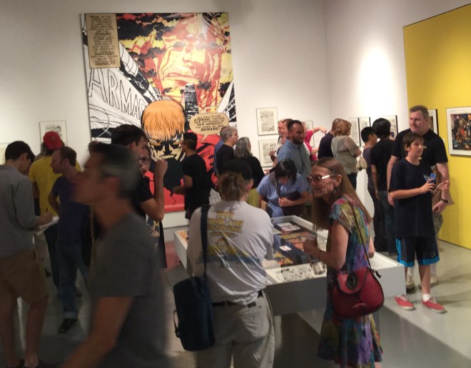 Saturday, Sept. 26, in the Gallery (catalog signing day). Why, yes, that is Diana Schutz, foreground right!