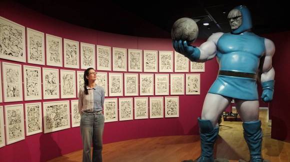 Curator Louise Hallet (and Darkseid) at Le Musée Thomas Henry