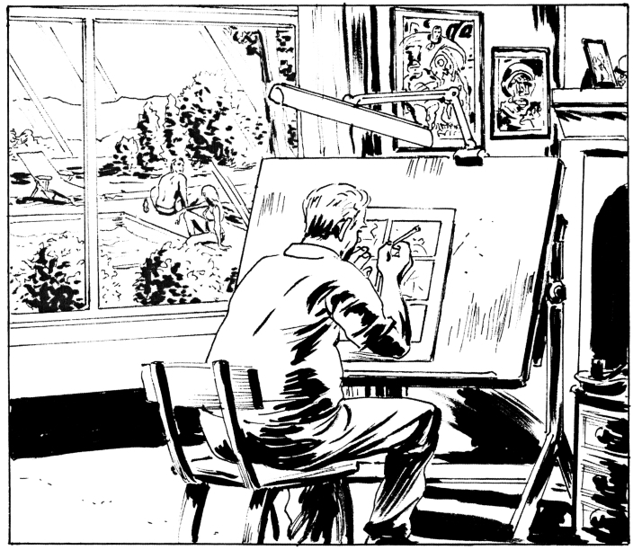 Opening splash of James Romberger's comic "The Oven"